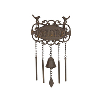 45CM CAST IRON BIRD W/WELCOME HANGER