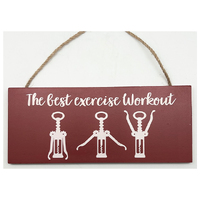 PLAQUE THE BEST WORKOUT 24X10CM