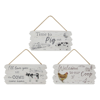 23CM FARM HANGING PLAQUE 3ASST SOLD QTY 6