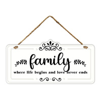 METAL FAMILY WALL HANGING 30X13CM
