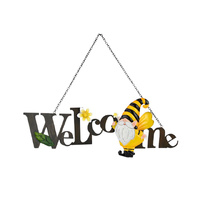 48CM WELCOME GNOME SIGN SOLD QTY3