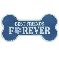 MTL WALL PLAQ BEST FRIEND 30.5X2.5X15.2CM