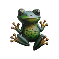 22CM METAL CUTE FROG WALL ART 2ASST SOLD QTY 4