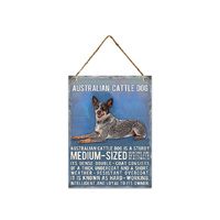 METAL AUSTRALIAN CATTLE DOG WALL HANGER 20X70CM
