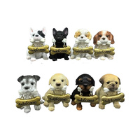 7.5CM SITTING DOG WITH HANGING BONE SIGN QTY 8