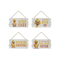 24X11CM DUCK SAYINGS ON MDF PLAQUE 4ASST
