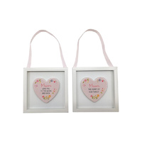 12X12CM HANGING MUM HEART PLAQUE 2ASST SOLD QTY6