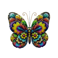 40X36CM BUTTERFLY WITH FLOWERS WALLART QTY 2