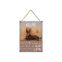 METAL KELPIE WALL HANGING 20X27CM