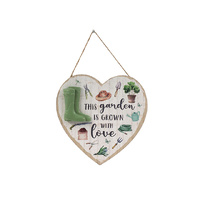 WOODEN HANGING PLAQUE 20X20X0.6CM