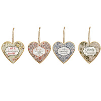 METAL HEART HANGING 10X10X2CM 4ASST