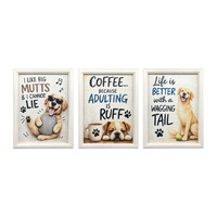 20X15CM PLAQUE WITH DOG DESIGN 3ASST SOLD QTY 6