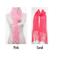 SCROCHET SCARF W/FRINGE