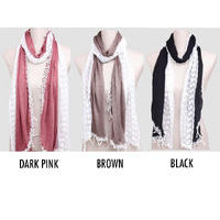 FASHION LACE SCARF ASST