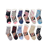 SHERPA SOCKS WITH GRIPPERS ASST SOLD QTY12