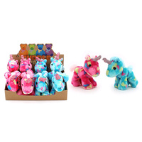 PLUSH COLOURFUL UNICORN 21CM UN8