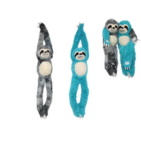 110CM PLUSH HANGING SLOTH 2ASST QTY 6