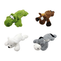 100CM LYING DOWN PLUSH ANIMALS 4ASST