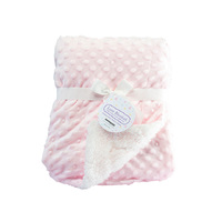 LUXE REVERSIBLE BLANKET PINK 76X101CM