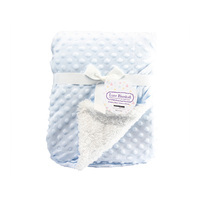 LUXE REVERSIBLE BLANKET BLUE 76X101CM