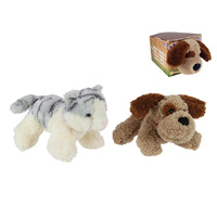 22CM DOG AND CAT IN PET BOX SOLD QTY6
