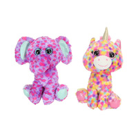 20CM PLUSH GLITTER ELEPHANT