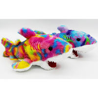 COLOURFUL PLUSH SHARK 2ASST 35CM