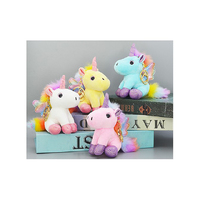 PLUSH TOY KEYRING UNICORN 12CM 4ASST UN12