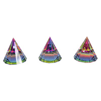 6CM CRYSTAL PYRAMID PAPERWEIGHT SOLD QTY6
