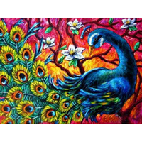 PEACOCK DIAMOND ART KIT 30CM