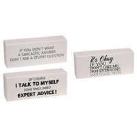20CM FUNNY WORDING P/WEIGHT QTY 6