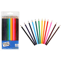 12PC COLOUR PENCILS 17.5CM UN24