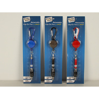RETRACTABLE CLIP ON PEN 3ASST