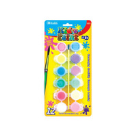 KIDS PAINT 6ML 12 COLOURS W/BRUSH