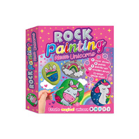 ROCK PAINTING NEON UNICORNS