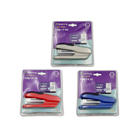 METAL STAPLER AND STAPLES SET 3ASST