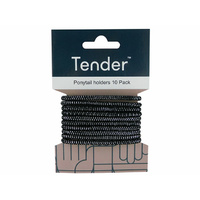 TENDER HAIR ELASTIC THICK BLACK SOLD QTY6