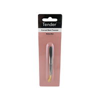 CURVED SLANT GOLD TIP TWEEZER
