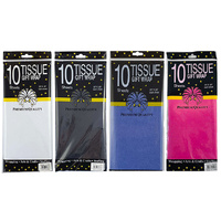 10PC TISSUE PAPER 66X50CM 4ASST SOLD QTY 12