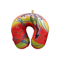 TRAVEL PILLOW DOT ART KAMILAROI KANGAROO