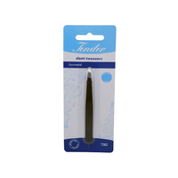 TENDER SLANT TWEEZER GUNMETAL