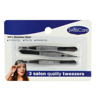 STAINLESS STEEL TWEEZER 3PC SOLD QTY12