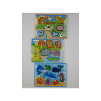 WOODEN ANIMAL TRAY PUZZLES ASST