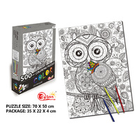 COLOURING PUZZLE OWL 500PC