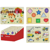 WOODEN PUZZLE SML EDUCATION 3ASST