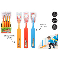 CRICKET BAT AND BALL PLASTIC 67CM UN12