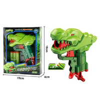 DINOSAUR SOFT GUN W/3 DARTS 14CM SOLD QTY6