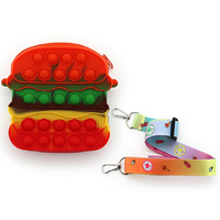 PUSH POP BURGER BAG W/STRAP 14X13CM SOLD QTY6
