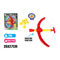 CROSS BOW BULLET GUN WITH 6 SOFT BALLS 35X27CM