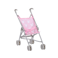 COOL GRAY AND PINK UMBRELLA STROLLER